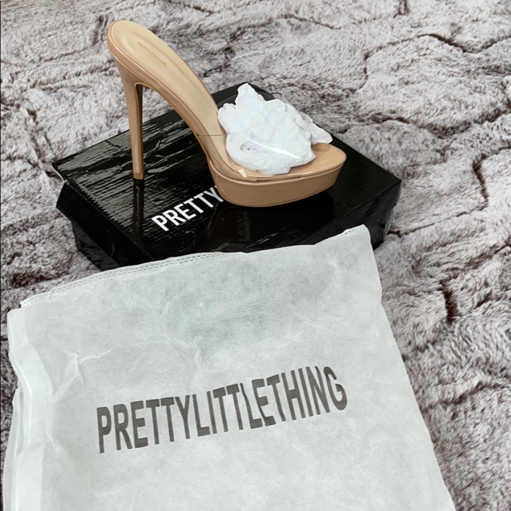 Clear stiletto heel